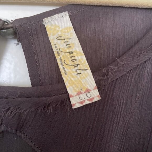 Free People Dark Purple Embroidered Mini Dress - Picture 4 of 4